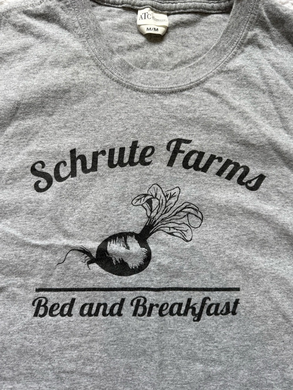 Schrute Farms Bed and Breakfast Gray Graphic Tee
